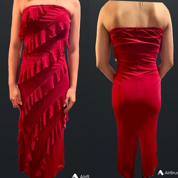 Beautiful Red Prom Gown - Picture 1 of 6